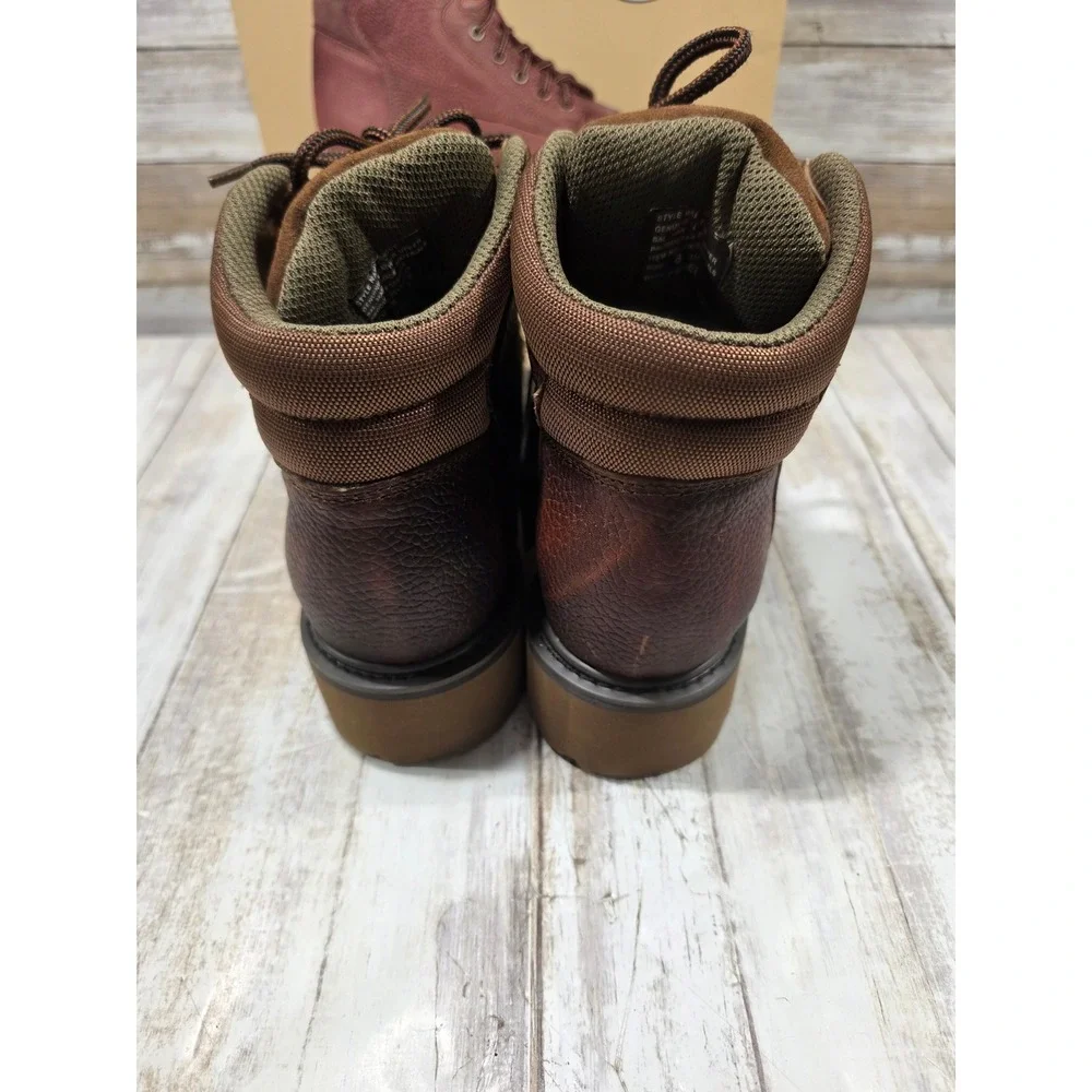 Brahma Rogue Mens Brown Leather Work Boots Wide EE Size 8 Goodyear Welt 3985536